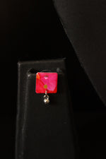 Load image into Gallery viewer, Pink and Orange Resin Necklace Set with Stud Earrings
