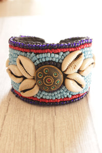 Beads and Shells Hand Woven Tibetan Bracelet