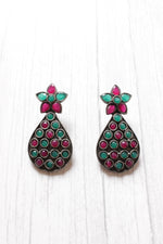 Load image into Gallery viewer, Tear Drop Shape Versatile Dangler Earrings with Rhinestones
