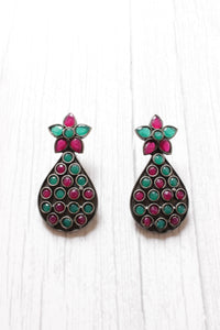 Tear Drop Shape Versatile Dangler Earrings with Rhinestones