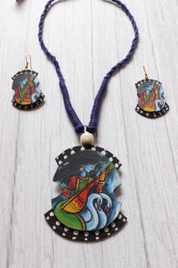 Hand Painted Religious Motif Necklace Set