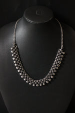 Load image into Gallery viewer, Intricately Detailed Oxidised Silver Metal Necklace Set
