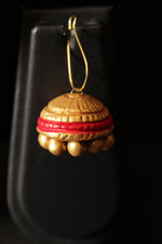 Load image into Gallery viewer, Radha Krishna Hand Painted Terracotta Clay Necklace Set with Jhumka Earrings

