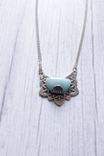 Load image into Gallery viewer, D Shape Caribbean Larimar Gemstone Necklace
