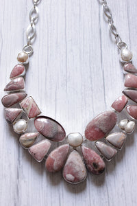 Baroque Rhodochrosite Natural Gemstone Handmade Necklace