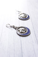 Load image into Gallery viewer, Nepali Lapis Lazuli Gemstone Designer Tibetan Earrings
