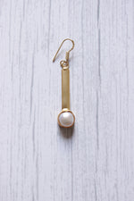 Load image into Gallery viewer, Baroque Pearl Gemstone Handmade Gold Plated Hook Earrings
