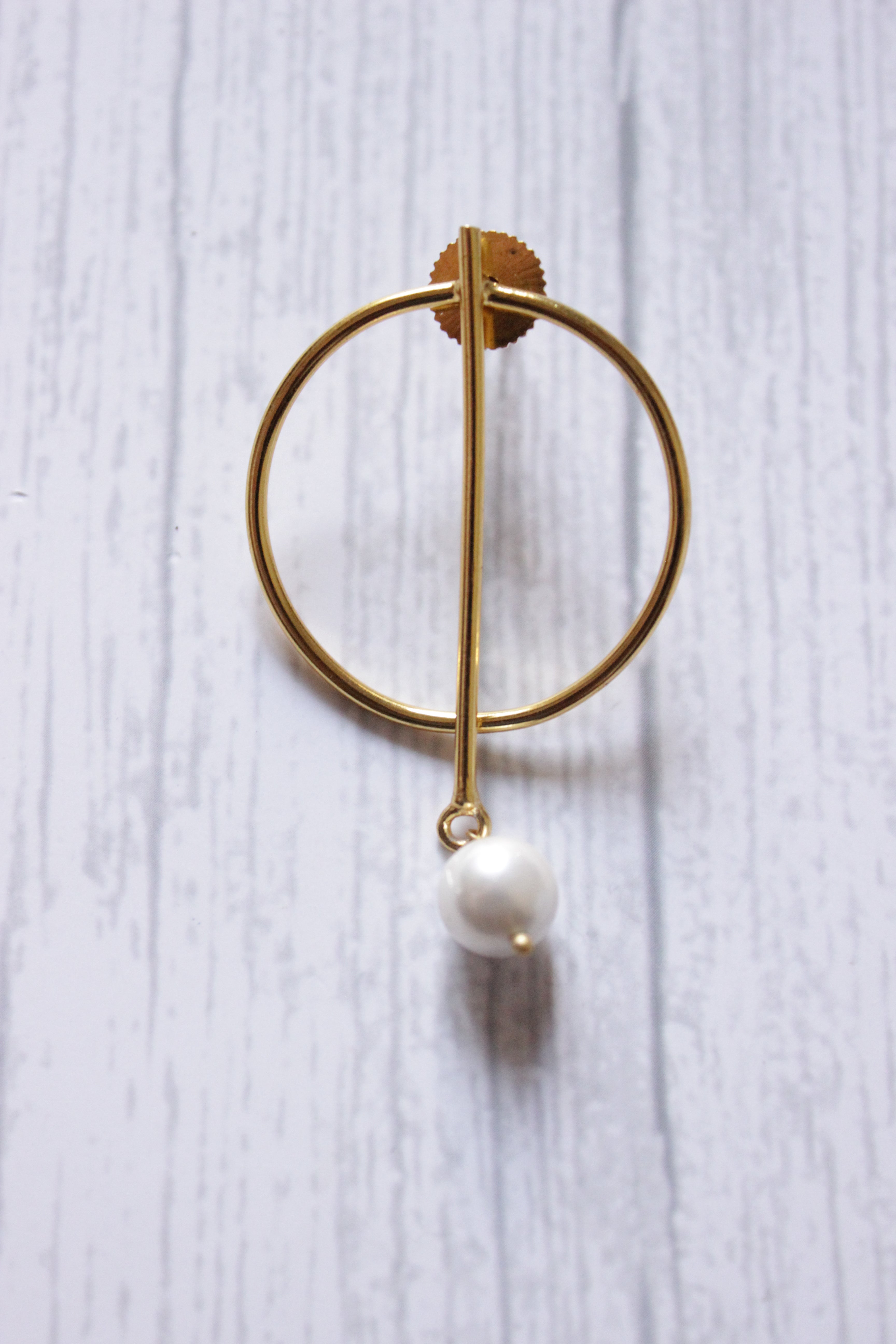 Handmade Pearl Gemstone Gold Plated Fashion Earrings