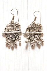 Hand Braided Pink & Green Acrylic Beads Intertwined with Elaborate Ganesha Motif Charms Necklace Set
