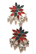 Load image into Gallery viewer, Multi-Color Glass Stones Embedded Adjustable Length Thread Closure Choker Necklace Set
