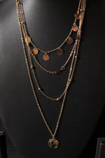 Load image into Gallery viewer, 4 Layered Exquisite Gold Plated Multi Strand Necklace
