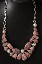 Load image into Gallery viewer, Baroque Rhodochrosite Natural Gemstone Handmade Necklace
