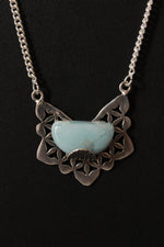 Load image into Gallery viewer, D Shape Caribbean Larimar Gemstone Necklace
