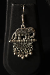 Hand Braided Pink & Green Acrylic Beads Intertwined with Elaborate Ganesha Motif Charms Necklace Set