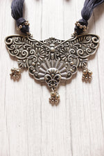 Load image into Gallery viewer, Intricately Detailed Butterfly Pendant Thread Closure Necklace Set
