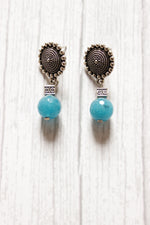Load image into Gallery viewer, Turquoise Jade Beads Spiral Metal Charms Necklace Set
