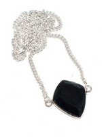 Load image into Gallery viewer, Faceted Black Spinel Shiny Gemstone Necklace 16&#39;&#39; to 18&#39;&#39;
