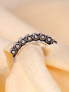 Beautiful Silver Hue Oxidized Nose Ring - A Local Tribe