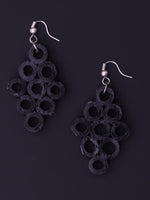 Load image into Gallery viewer, Black Geometric Earrings - A Local Tribe
