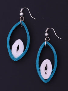 Blue And White Tear Drop Earrings - A Local Tribe