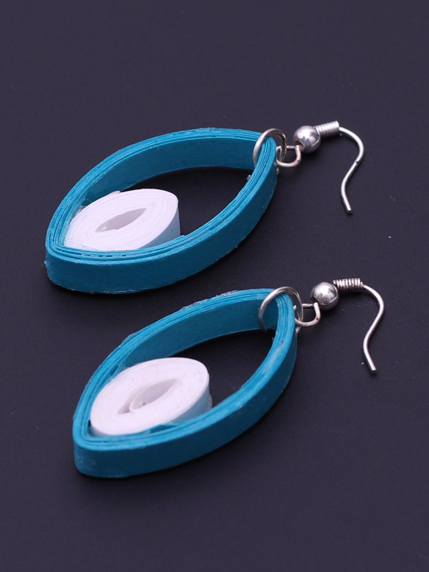 Blue And White Tear Drop Earrings - A Local Tribe