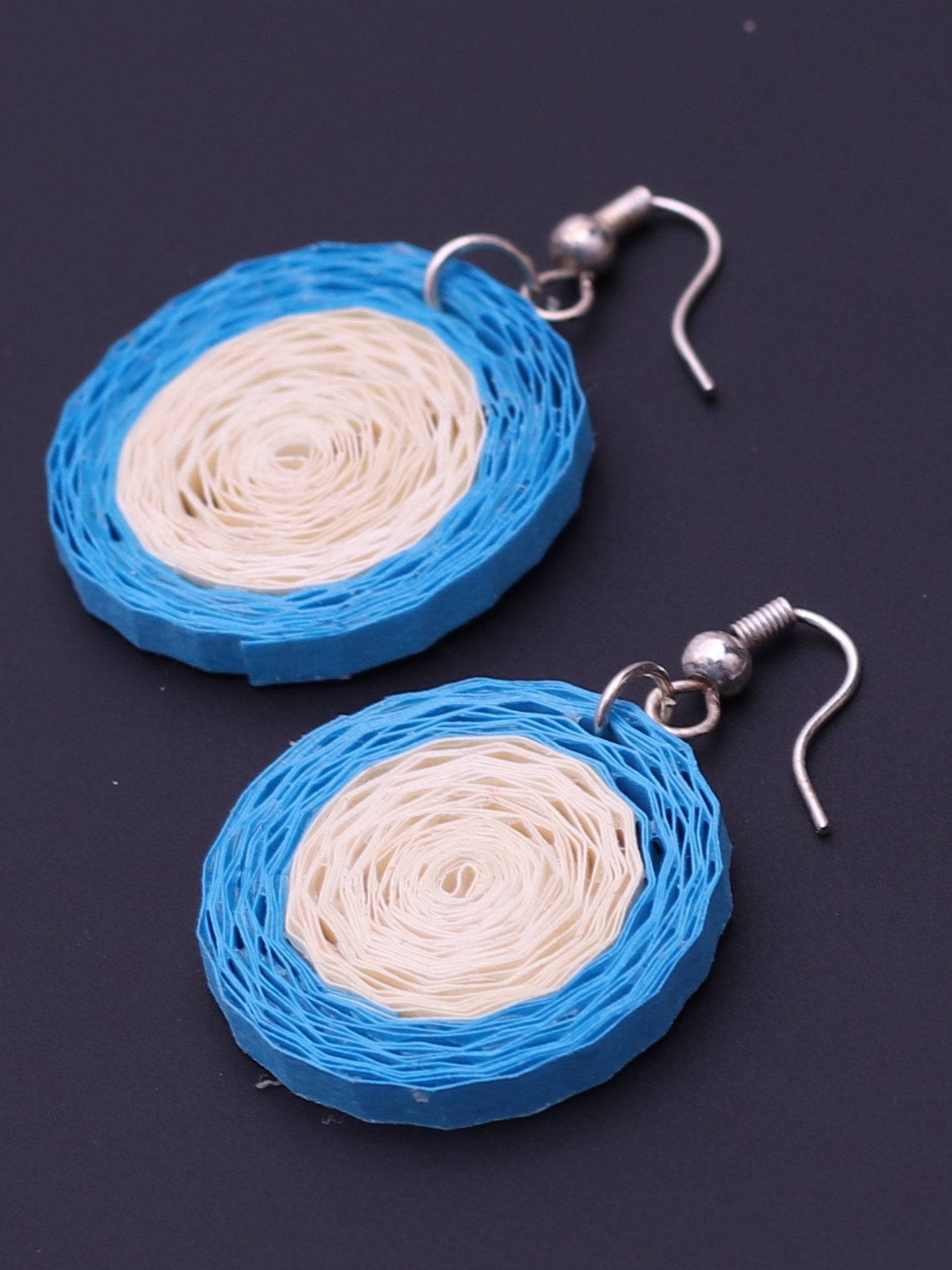 Blue White Wave Earrings - A Local Tribe