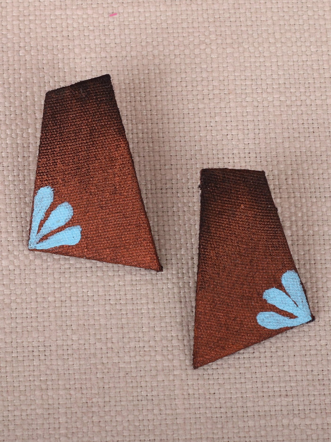 Brown colored Handprinted Terracotta Necklace Set - A Local Tribe