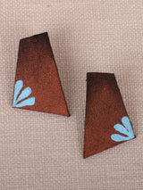 Brown colored Handprinted Terracotta Necklace Set - A Local Tribe