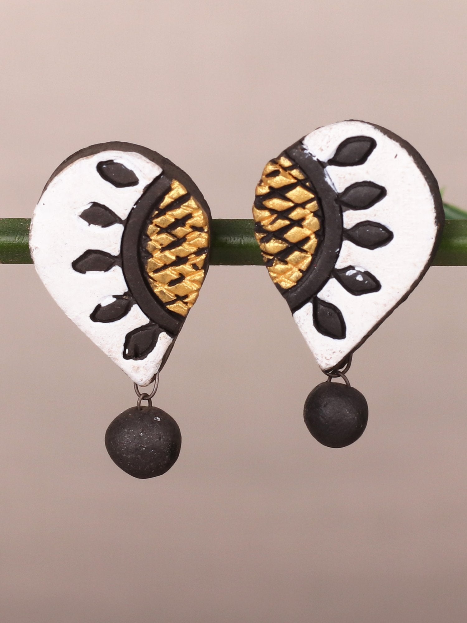 Classic Monochrome Statement Fashion Drop Earrings - A Local Tribe