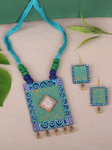 Classic Turquoise colored Necklace Set - A Local Tribe