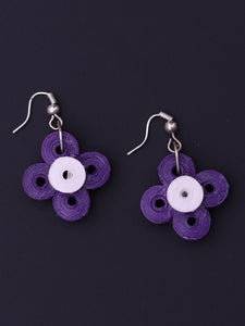 Floral Indigo Drop Earrings - A Local Tribe