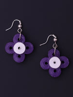 Load image into Gallery viewer, Floral Indigo Drop Earrings - A Local Tribe
