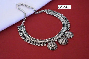 Hand Crafted Silver Temple Motif Necklace - A Local Tribe