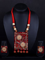 Load image into Gallery viewer, Handcrafted Jute Beaded Necklace set - A Local Tribe

