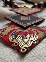 Load image into Gallery viewer, Handmade Kalamkari Fabric Necklace Set - A Local Tribe
