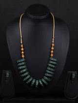 Leaf Painted Beaded Terracotta Necklace Set - A Local Tribe