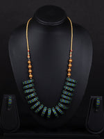 Load image into Gallery viewer, Leaf Painted Beaded Terracotta Necklace Set - A Local Tribe
