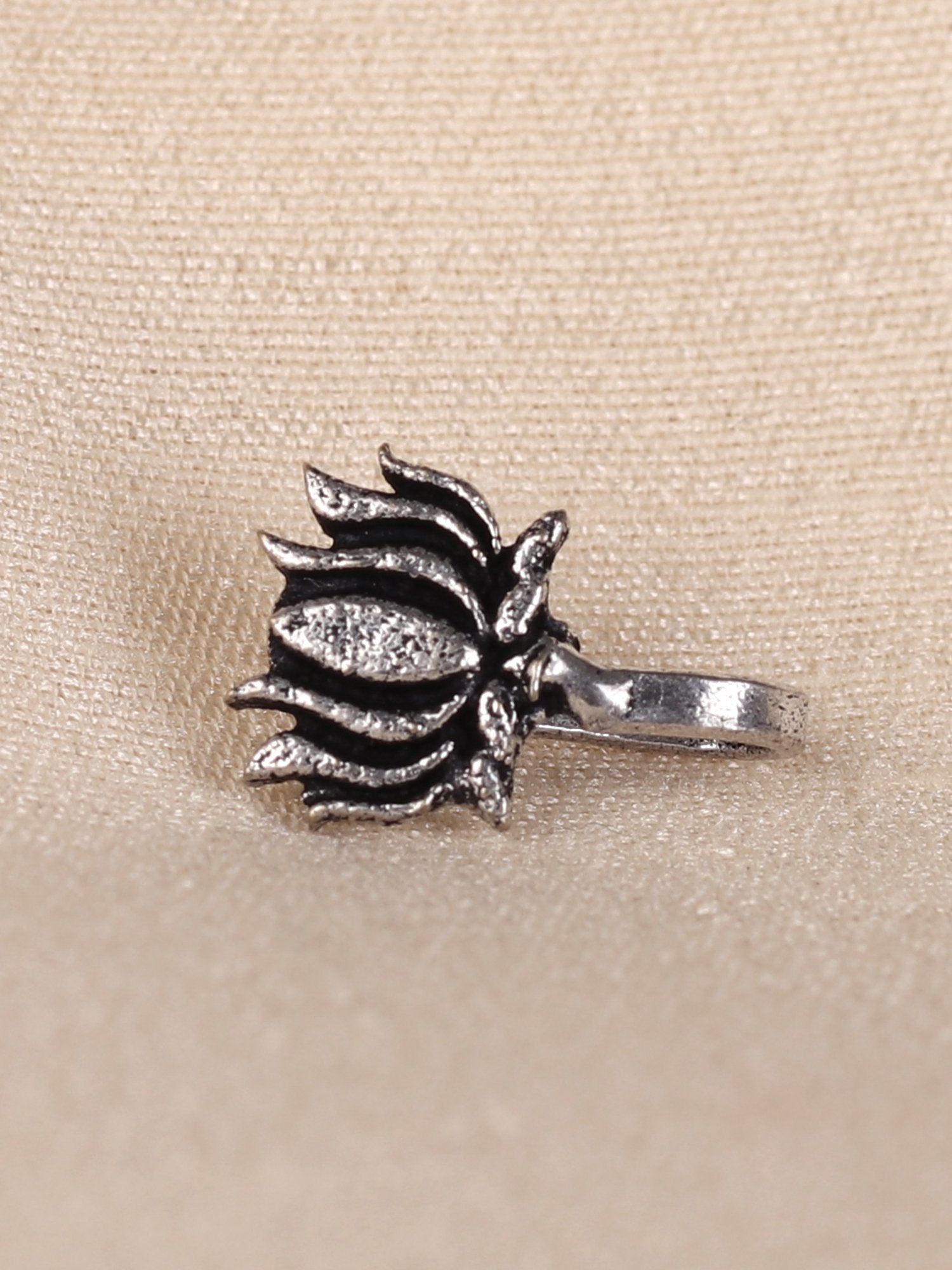 Lotus Oxidized Clip On Nose Pin A Local Tribe