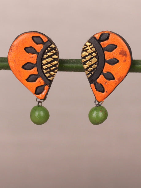Orange Fashion Trendy Drop Earrings - A Local Tribe
