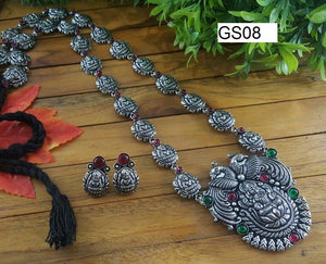 Oxidised Padma Silver Necklace - A Local Tribe