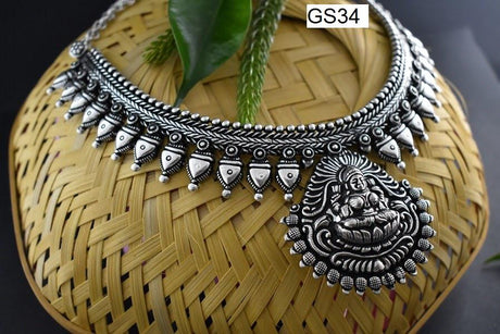 Padam Oxidised German Silver Necklace - A Local Tribe