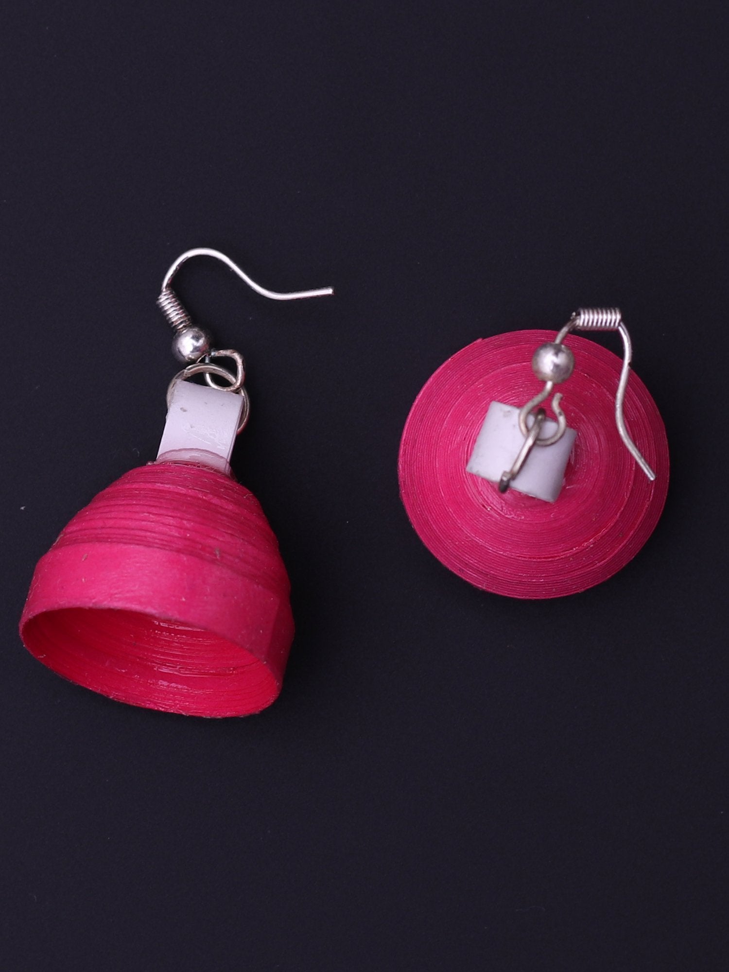Pink Dome Shaped Earrings - A Local Tribe