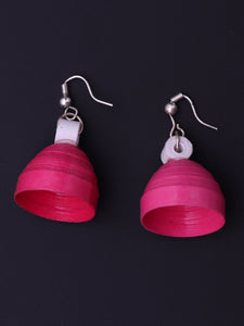 Pink Dome Shaped Earrings - A Local Tribe