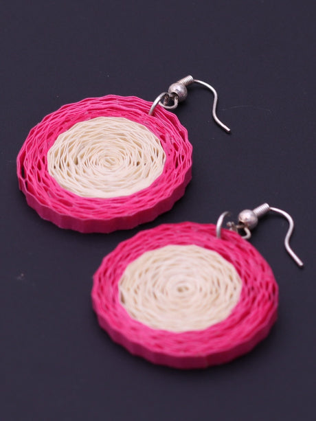 Pink White Wave Earrings - A Local Tribe