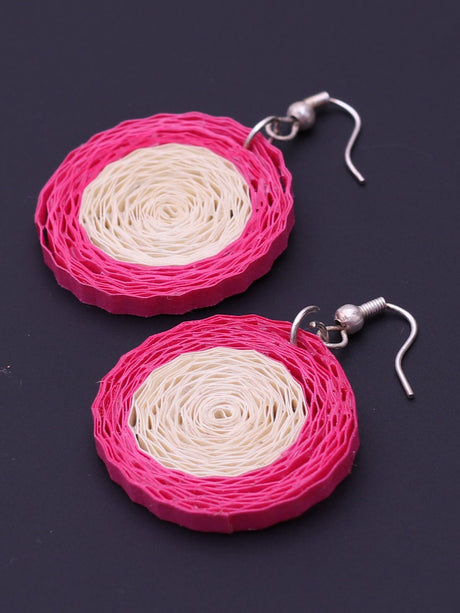 Pink White Wave Earrings - A Local Tribe