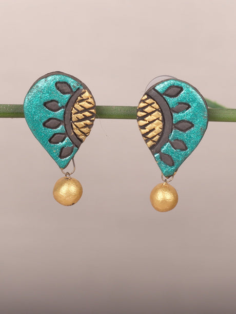 Sea green Statement Fashion Drop Earrings - A Local Tribe