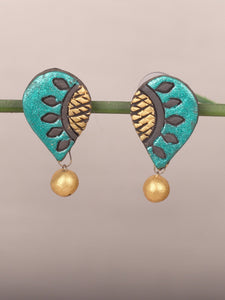 Sea green Statement Fashion Drop Earrings - A Local Tribe