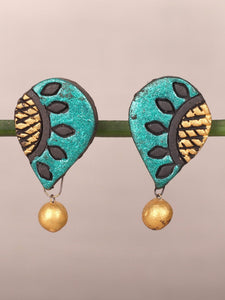 Sea green Statement Fashion Drop Earrings - A Local Tribe