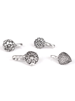 Set of 4 Flower Nose Pin - A Local Tribe