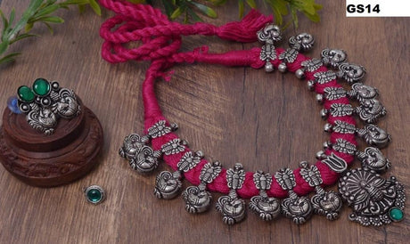 Silver Peacock Pendant Choker Necklace - A Local Tribe